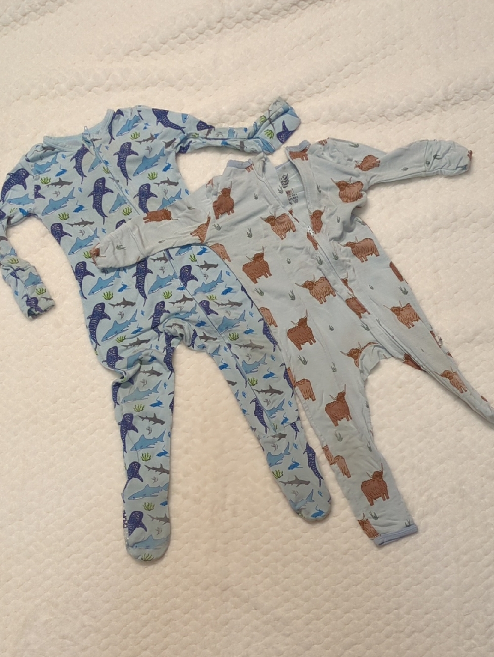 Kids Long Sleeve Footed One-Piece Pajamas - Green